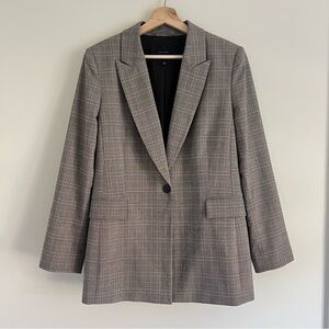 Alex Marie Size 12 Plaid Single Button Blazer Anywhere Everywhere Notch Lapel